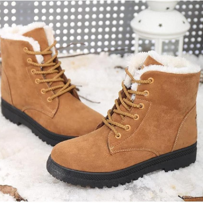 Wendy | Damen Schwarz Schneestiefel | Flach