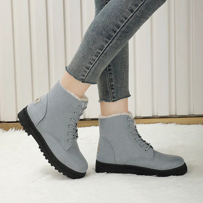Wendy | Damen Schwarz Schneestiefel | Flach