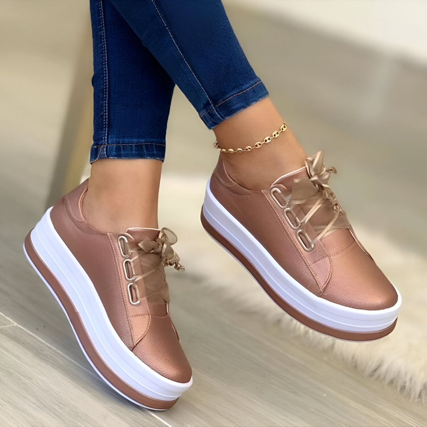 Yvonne | Schwarze Sneaker Damen | Turnschuhe
