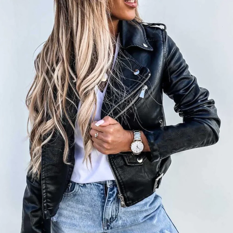 Damen stylische Moto-Jacke | Softshell