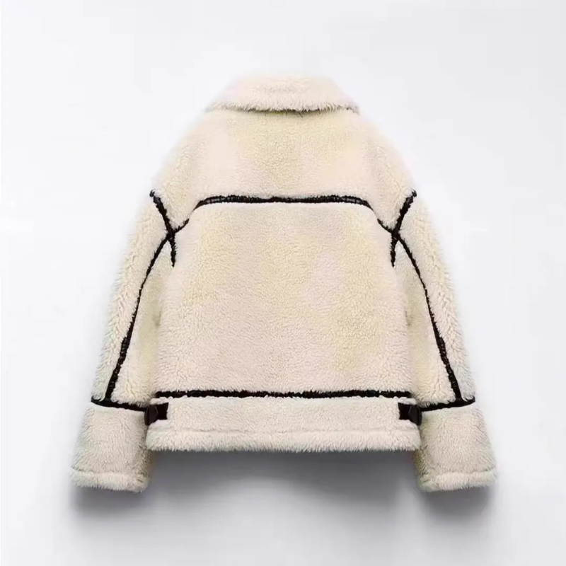 Wendle | Damen Teddy Jacke | Beige