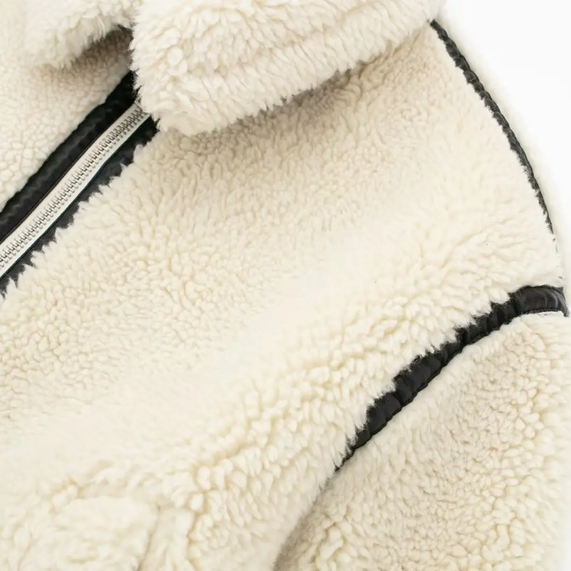Wendle | Damen Teddy Jacke | Beige