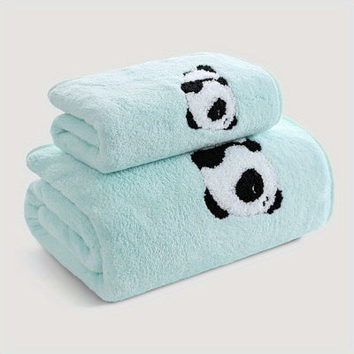 Weich & Absorbierendes Panda-Handtuch-Set