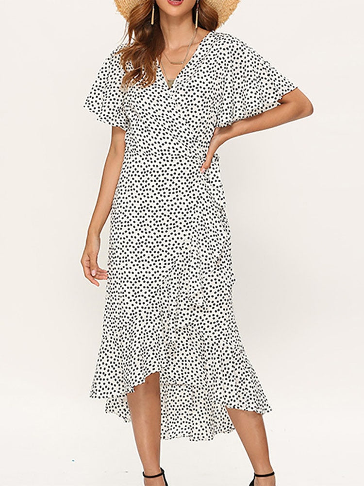 Weiches - Florales Boho Kleid Robe für dich