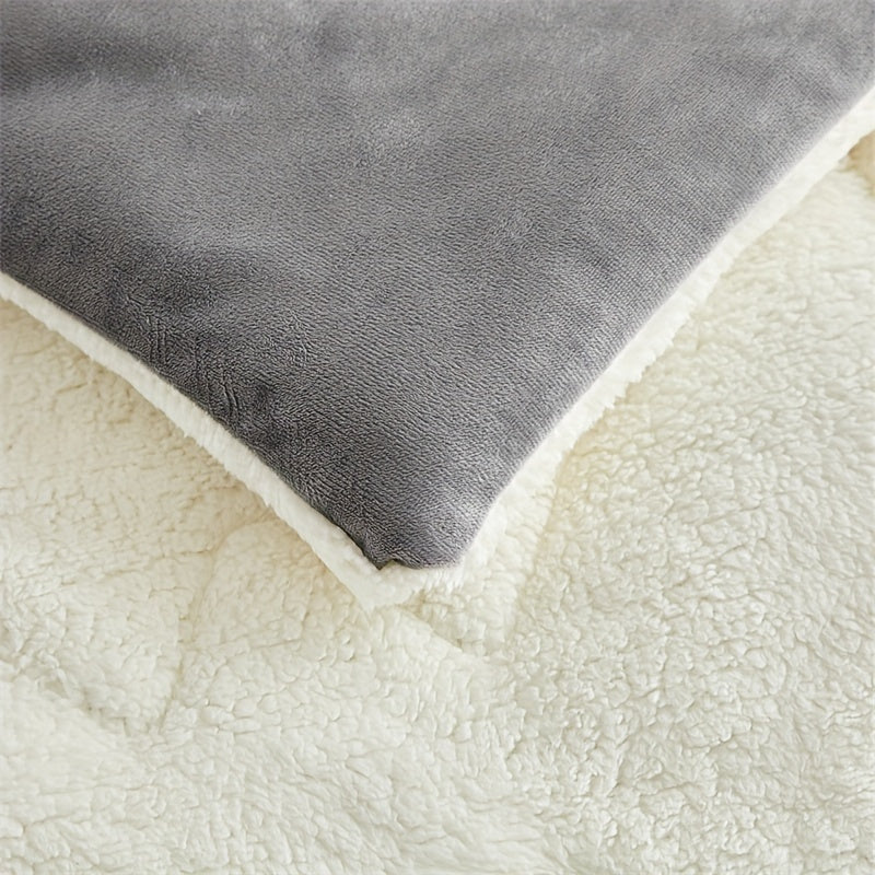 Winterdicke, warme Strick-Veloursdecke – Ultraweich & gemütlich