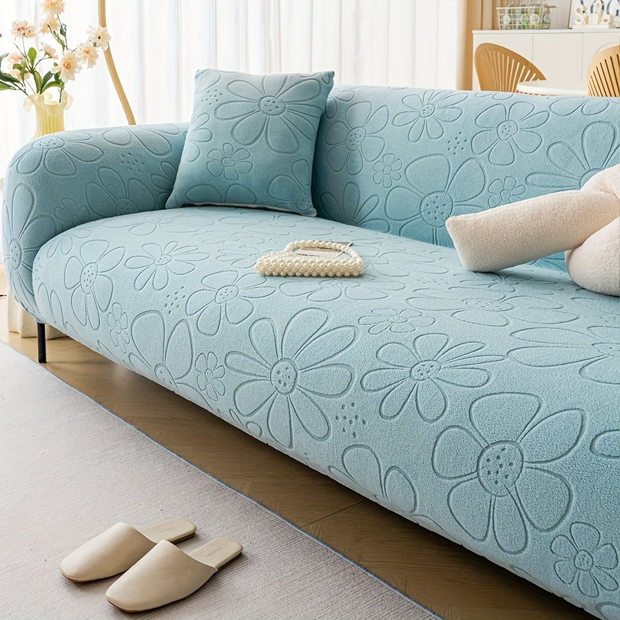 Zeitgenössisches Jacquard-Stretch-Sofabezug-Set