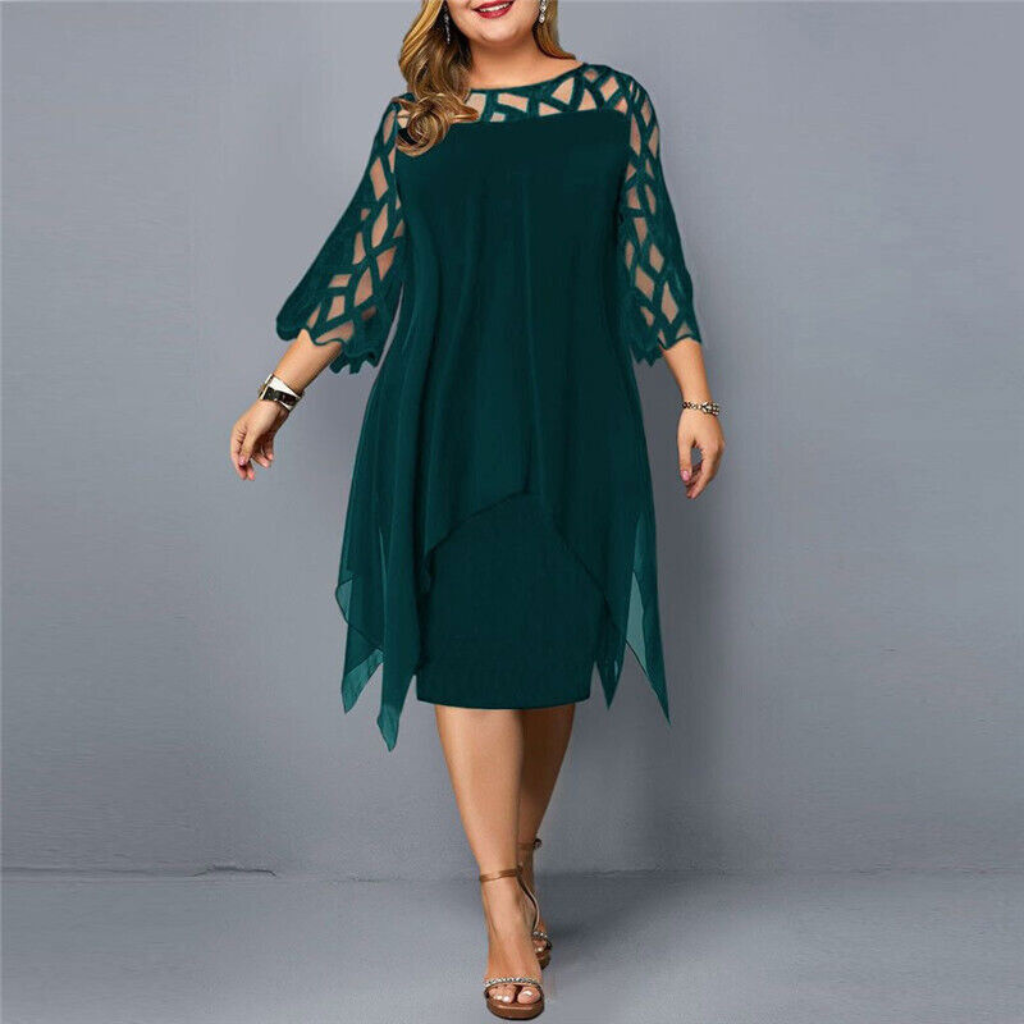 Zelle | Schwarz Partykleid | Midi