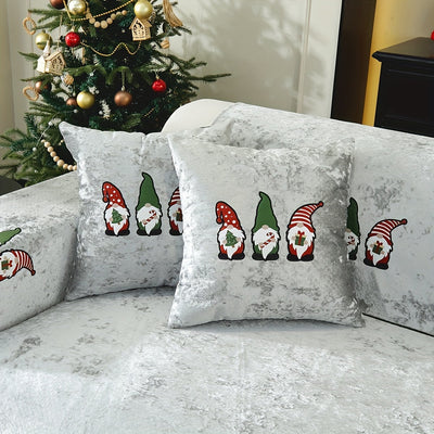 Weihnachtlicher Santa Claus Sofaüberwurf – Weiches Chenille, Rutschfest & Fleckenresistent