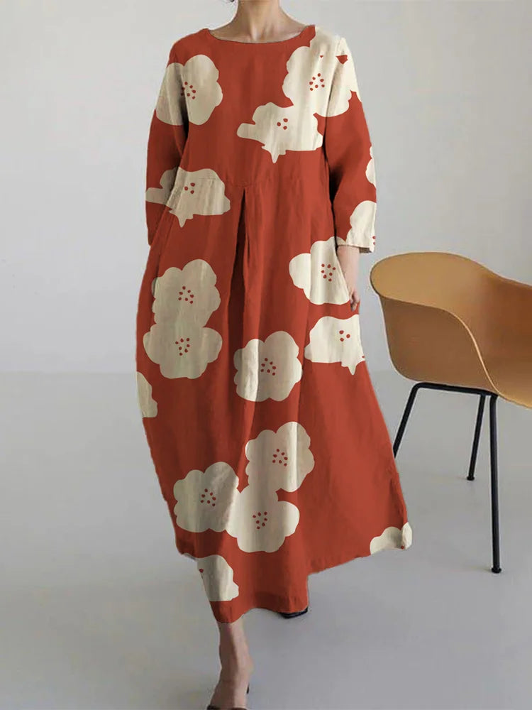 Weiches - Schlichtes Sommerkleid mit Blumenmuster für dich