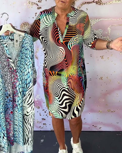 Rhiannon® | Bedrucktes Kleid in leuchtenden Farben