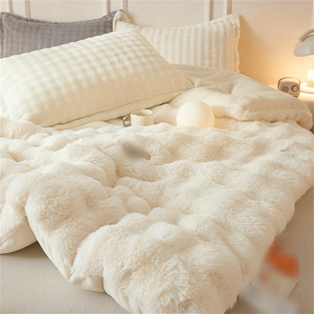 Winter Plüsch-Fleece-Steppdecke – Ultraweich & warm für kalte Nächte