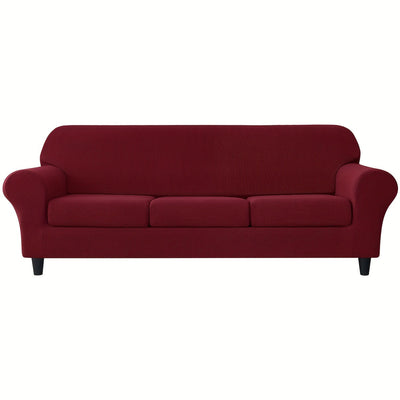 Weiche und elastische Jacquard-Sofahusse mit Kissenbezügen