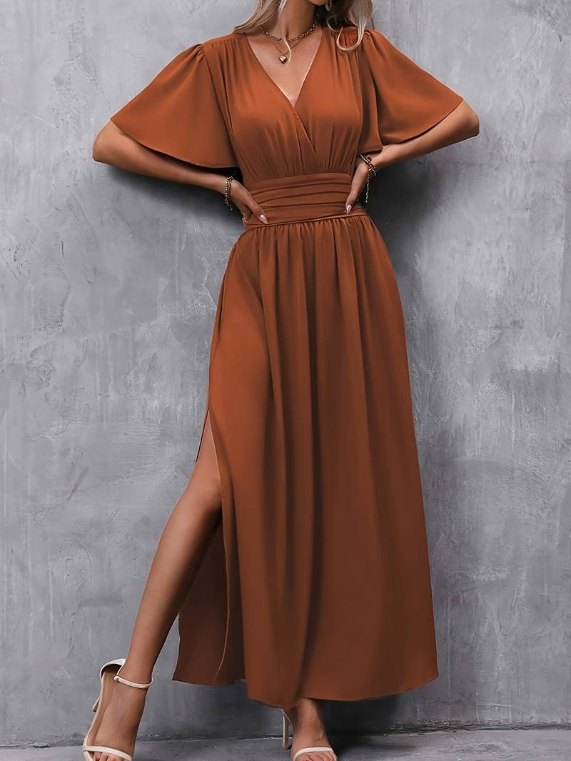 Macy | Festlich Kleid Braun | Midi