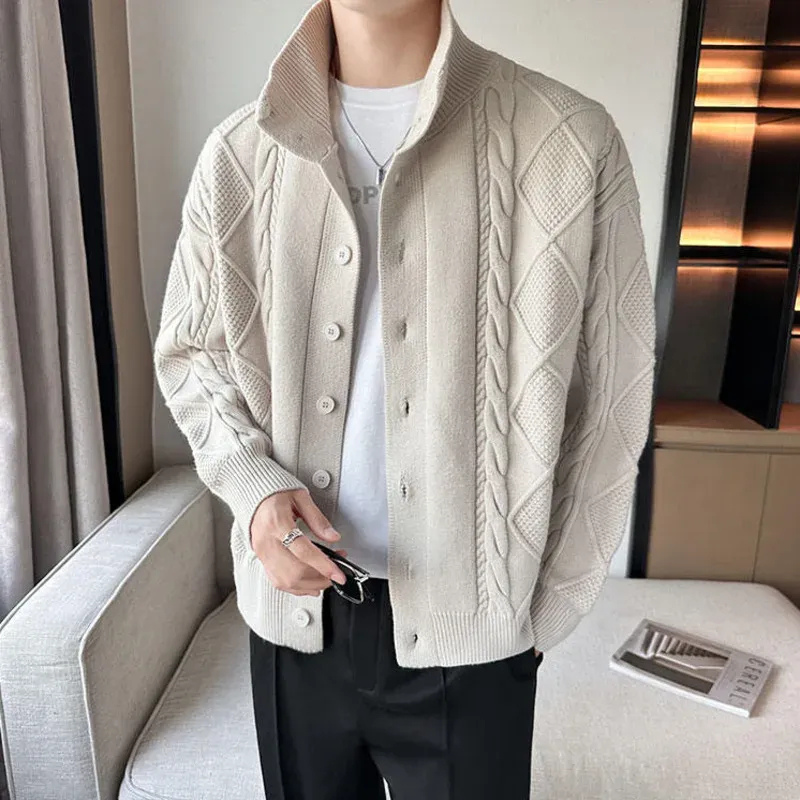 Herren warmer gemütlicher Cardigan | Strick
