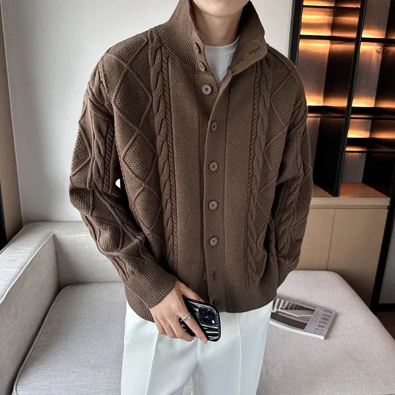 Herren warmer gemütlicher Cardigan | Strick