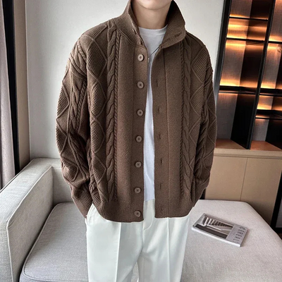 Herren warmer gemütlicher Cardigan | Strick