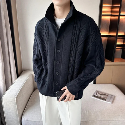 Herren warmer gemütlicher Cardigan | Strick