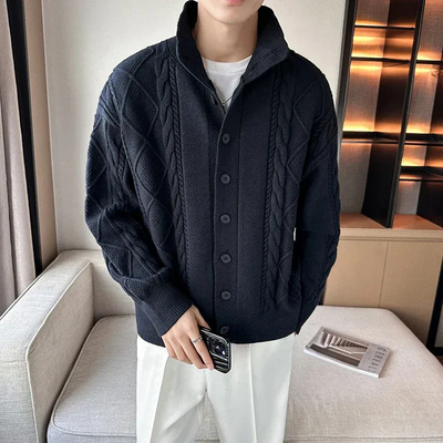 Herren warmer gemütlicher Cardigan | Strick