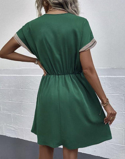 Ximena® | Sommerkleid für Damen mit elastischem Bund und V-Ausschnitt