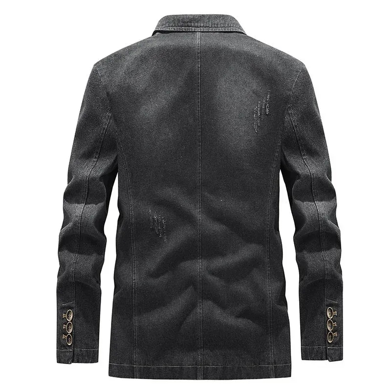 Klassische Jeansblazerjacke für Herren | Warme