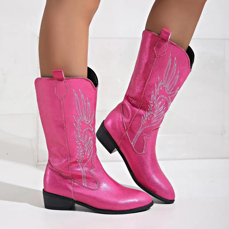 Weiche Western-Cowboystiefel für Damen | Bequem