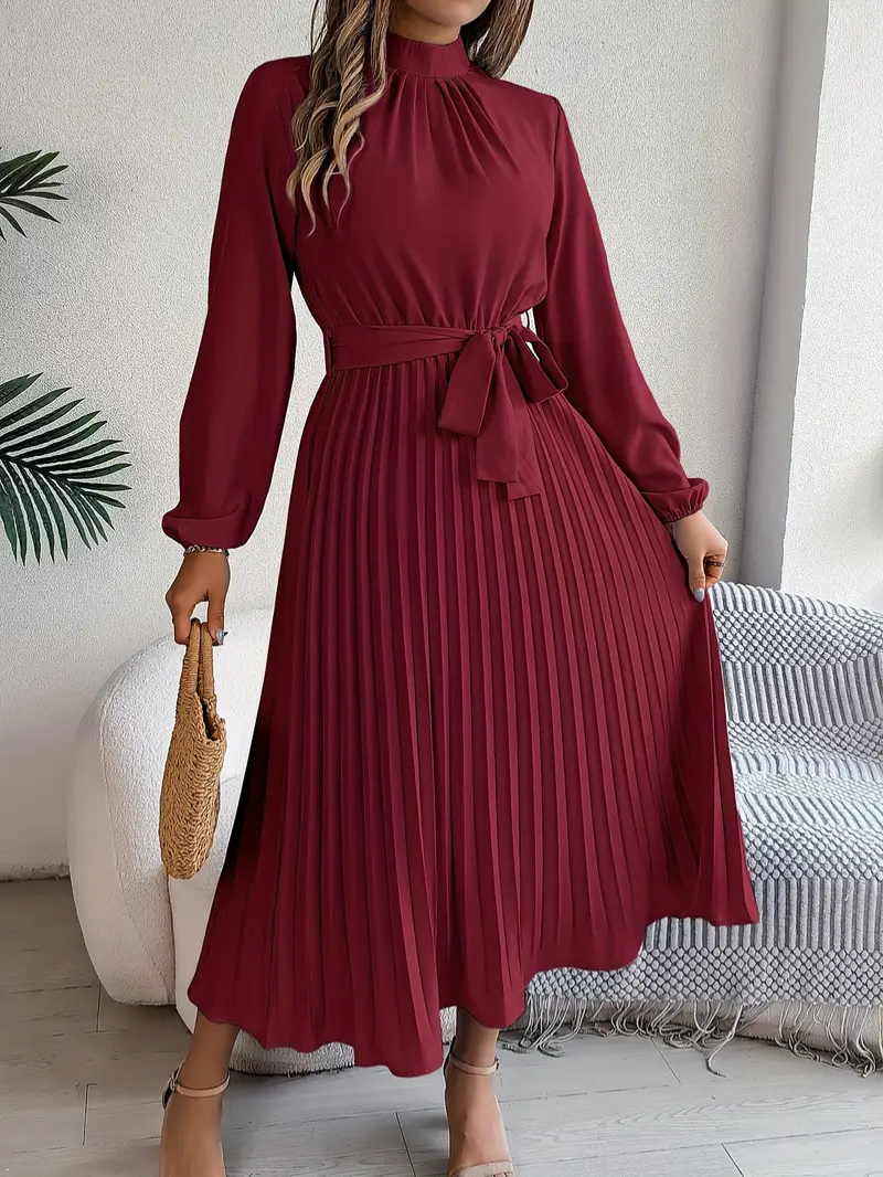 Stacey | Plissee Kleid Hochzeitsgast | Midi