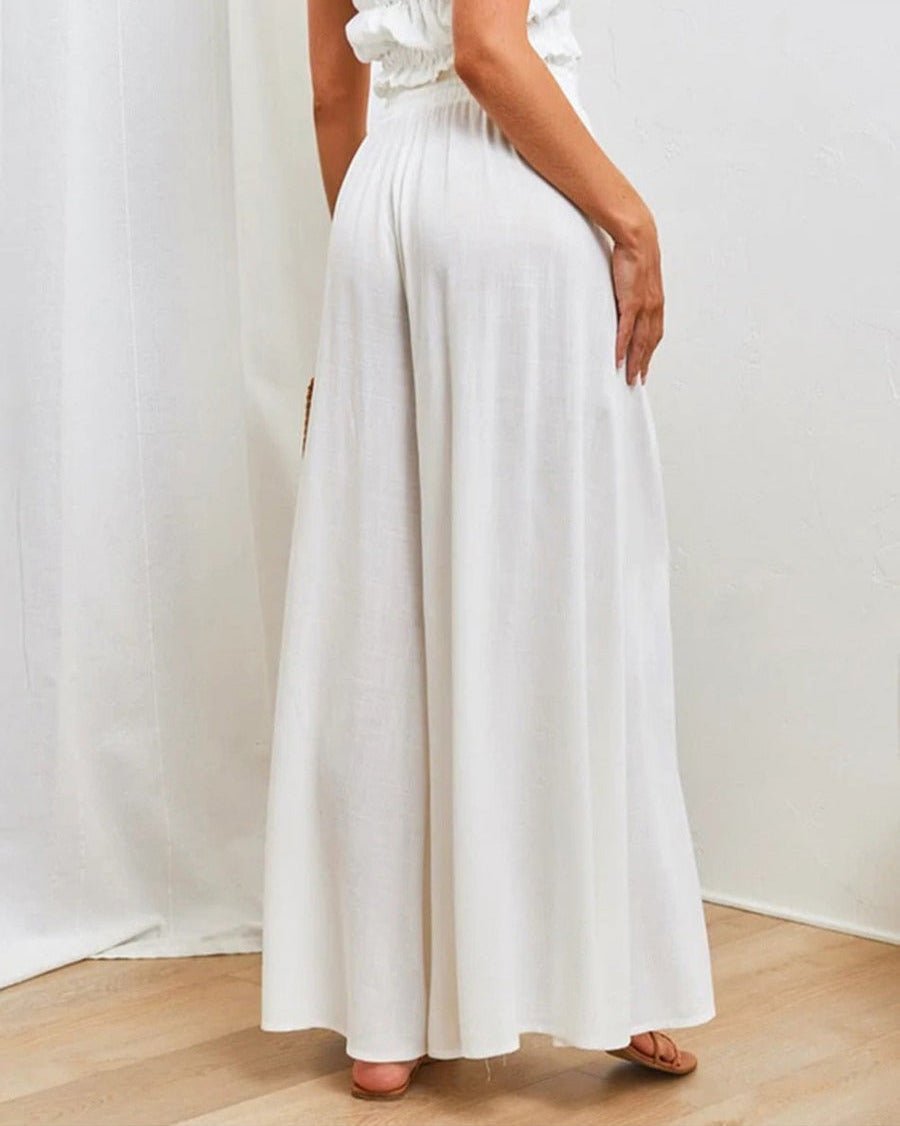 Weit Geschnittene Hose mit Hoher Taille für Damen