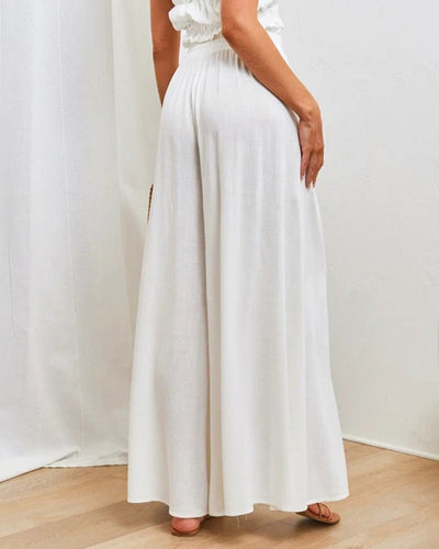 Weit Geschnittene Hose mit Hoher Taille für Damen