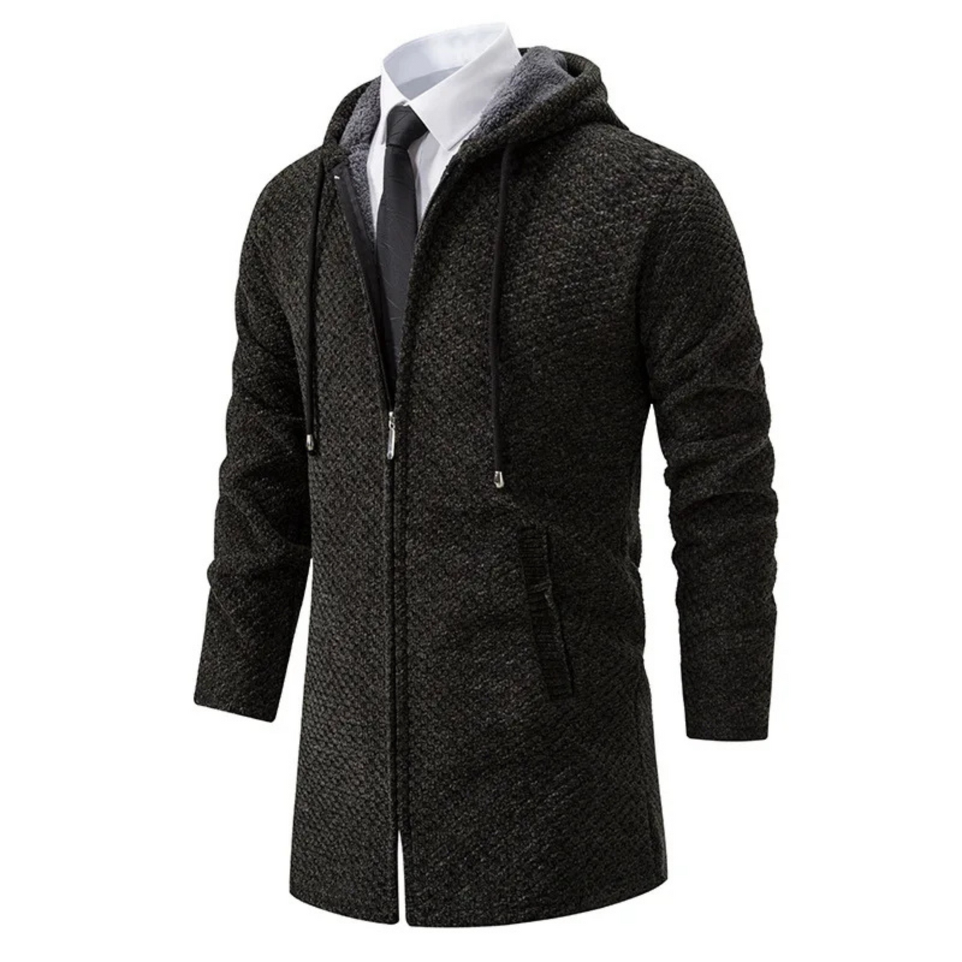 Dwight | Strickjacke mit Reißverschluss | Kapuze