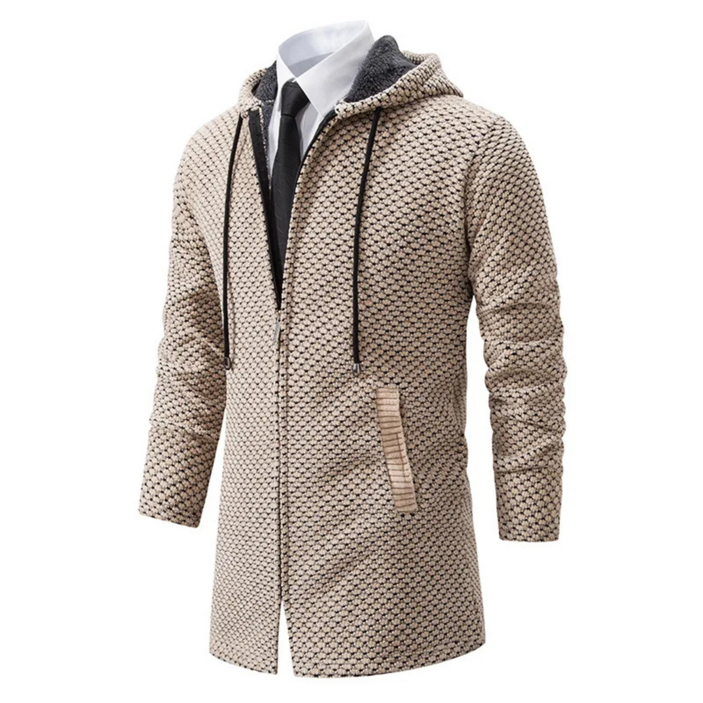 Dwight | Strickjacke mit Reißverschluss | Kapuze
