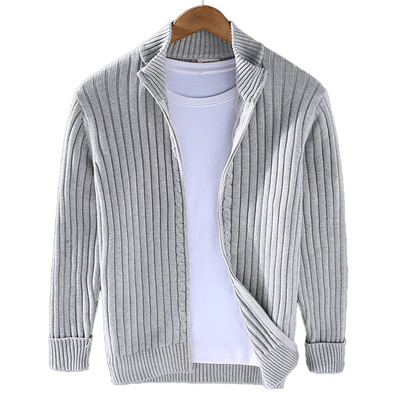 Warmer Strickcardigan für Herren | reißverschluss
