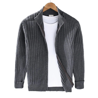 Warmer Strickcardigan für Herren | reißverschluss