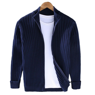 Warmer Strickcardigan für Herren | reißverschluss