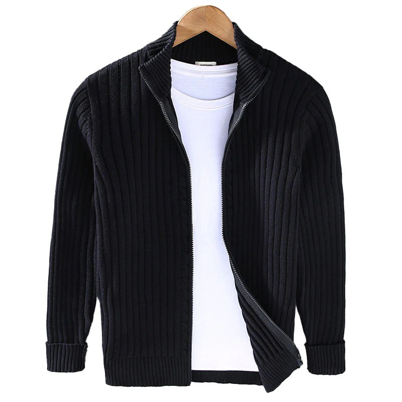 Warmer Strickcardigan für Herren | reißverschluss