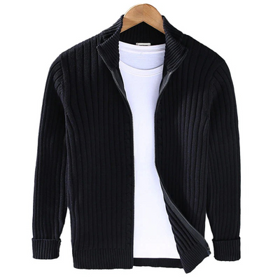 Warmer Strickcardigan für Herren | reißverschluss
