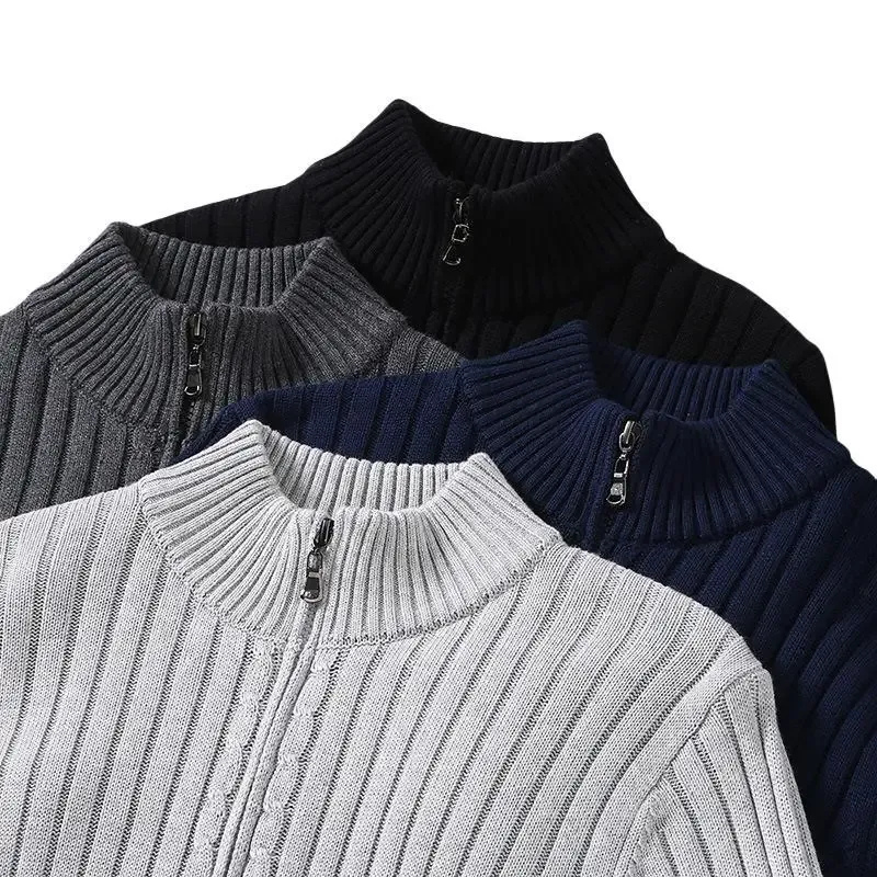 Warmer Strickcardigan für Herren | reißverschluss