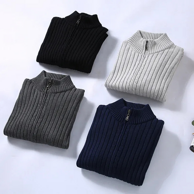 Warmer Strickcardigan für Herren | reißverschluss
