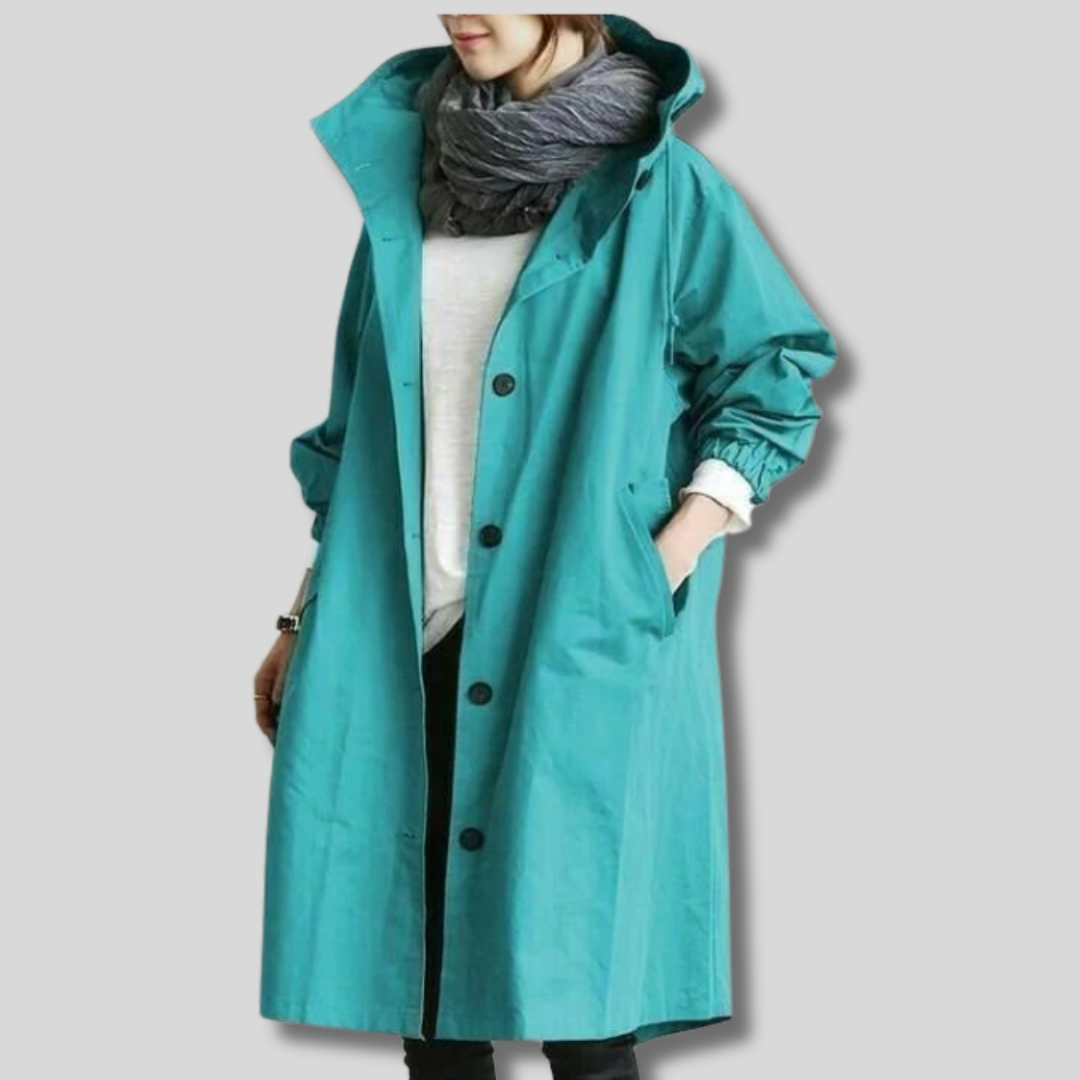 Wasserdichter Mantel mit Kapuze für Frauen - Yasmina