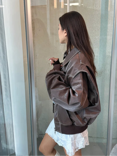Winter-Lederjacke für Frauen - Amalia