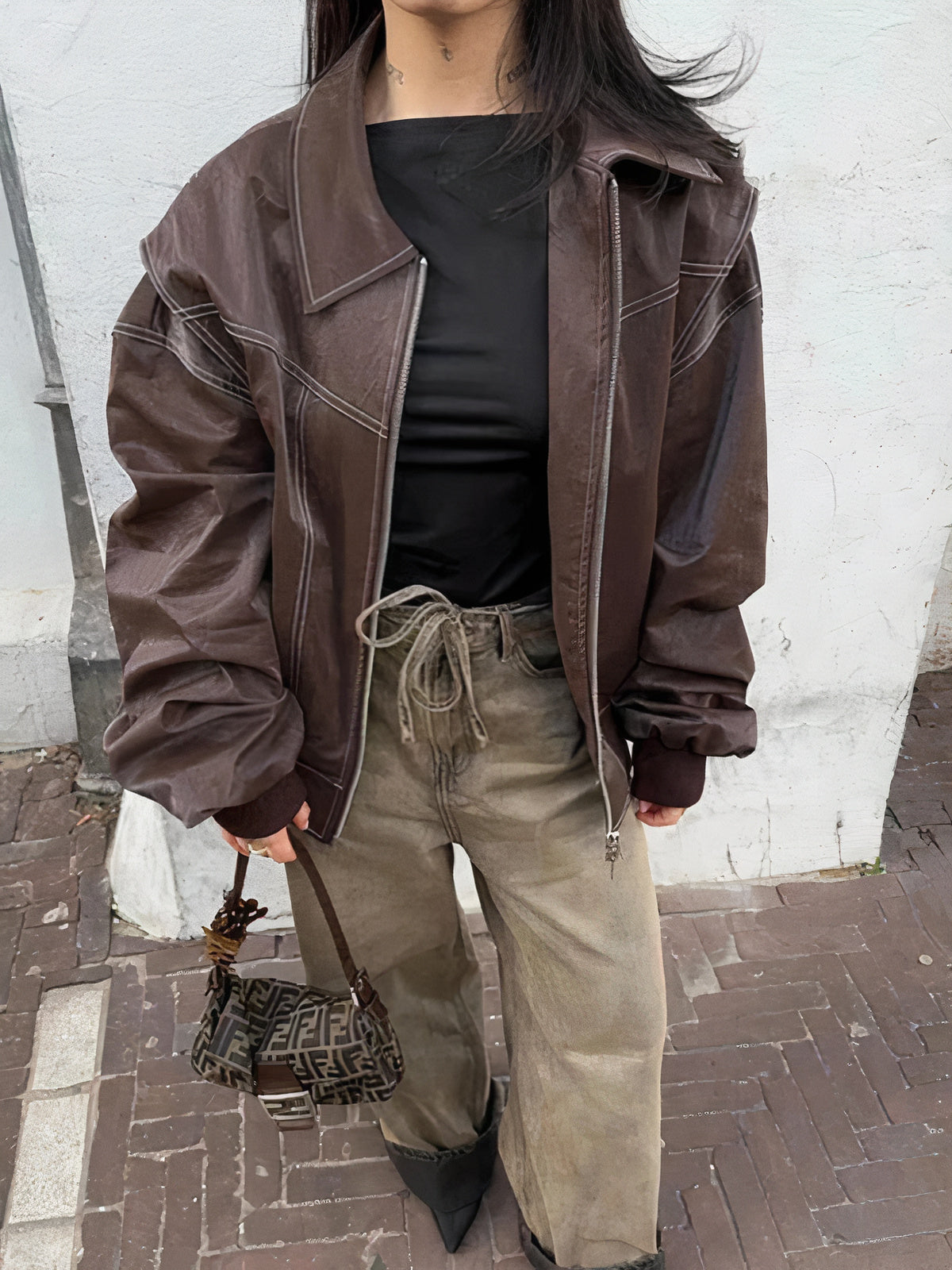 Winter-Lederjacke für Frauen - Amalia