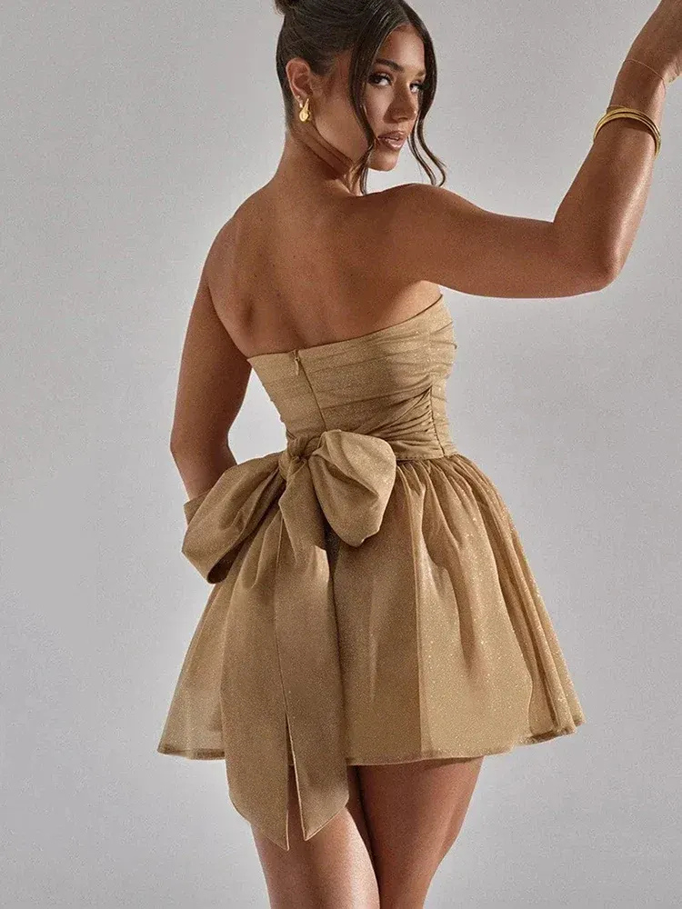 Wunderschönes Glitzer-Cocktailkleid für Damen | Mini