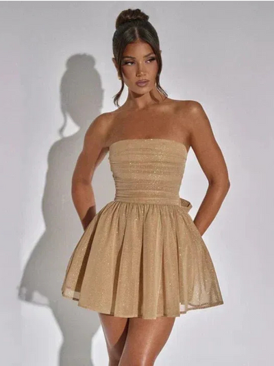Wunderschönes Glitzer-Cocktailkleid für Damen | Mini